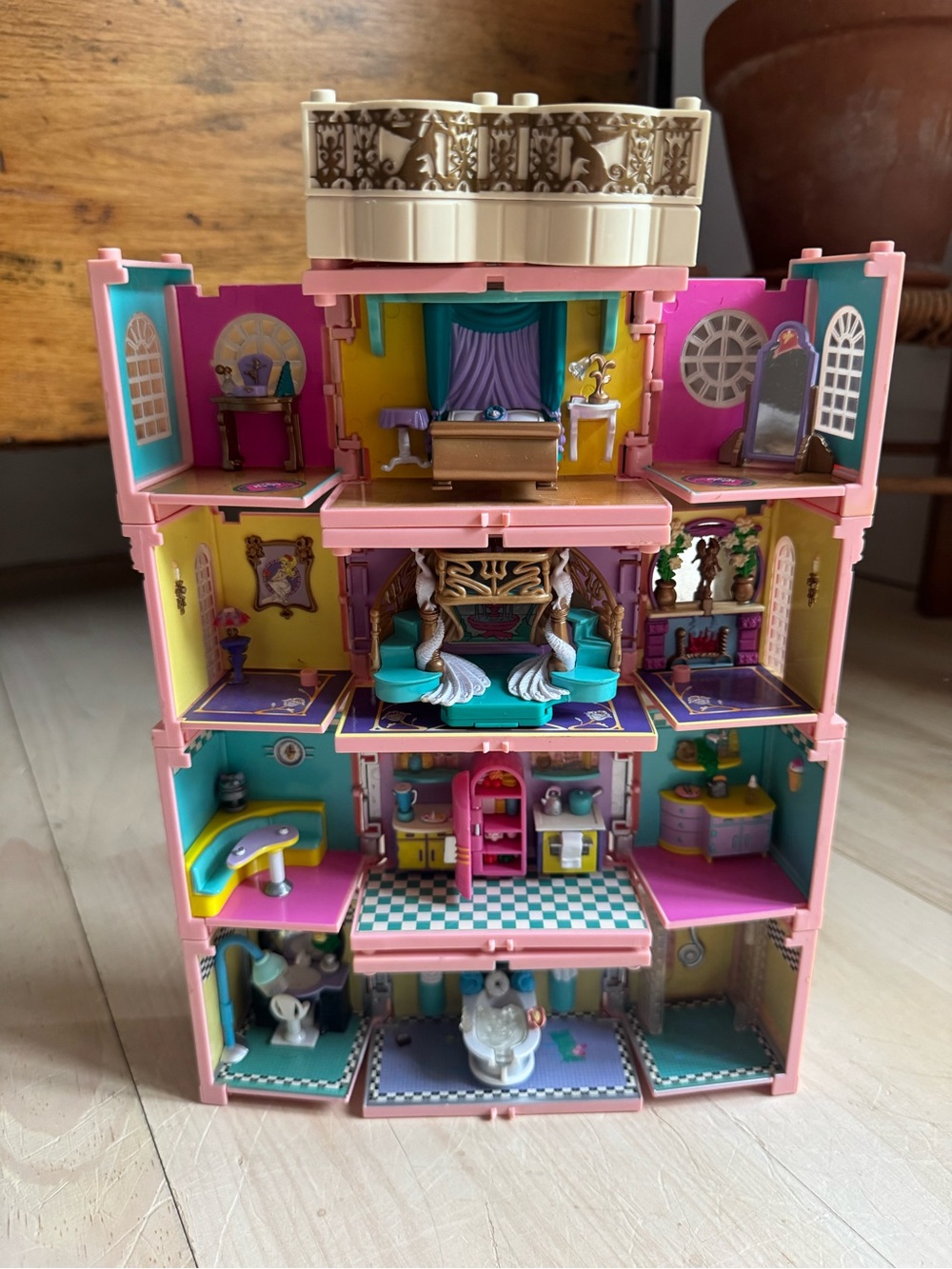 Vintage Polly Pocket 1999 Dream Builders Deluxe Mansion Playset